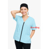 Costum Medical Uni Clasic Dama Contrast cu fermoar + boneta