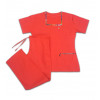 Costum Medical Uni cambrat Bren Combi - bumbac & elastan