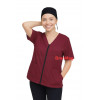 Costum Medical Uni Clasic Dama Contrast cu fermoar + boneta
