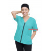 Costum Medical Uni Clasic Dama Contrast cu fermoar + boneta