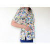 Bluza medicala imprimata anchior - Linda 03 bumbac & elastan