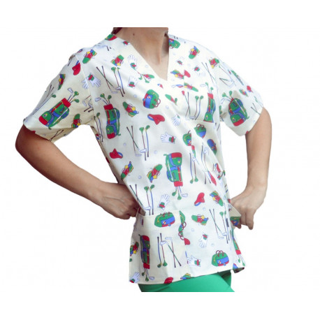 Bluza medicala imprimata cu anchior Activ