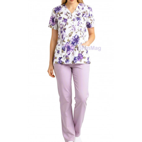 Costum Medical Dama Imprimat Crina 01